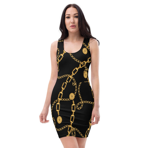 Black and Gold Cocktail Dress