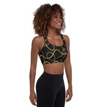 Load image into Gallery viewer, Gold Chain Padded Sports Bra