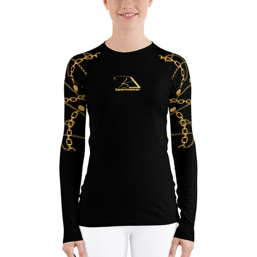 Black and Gold Long Sleeve Top