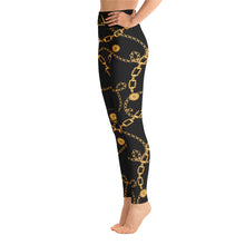 Load image into Gallery viewer, Black and Gold Yoga Leggings